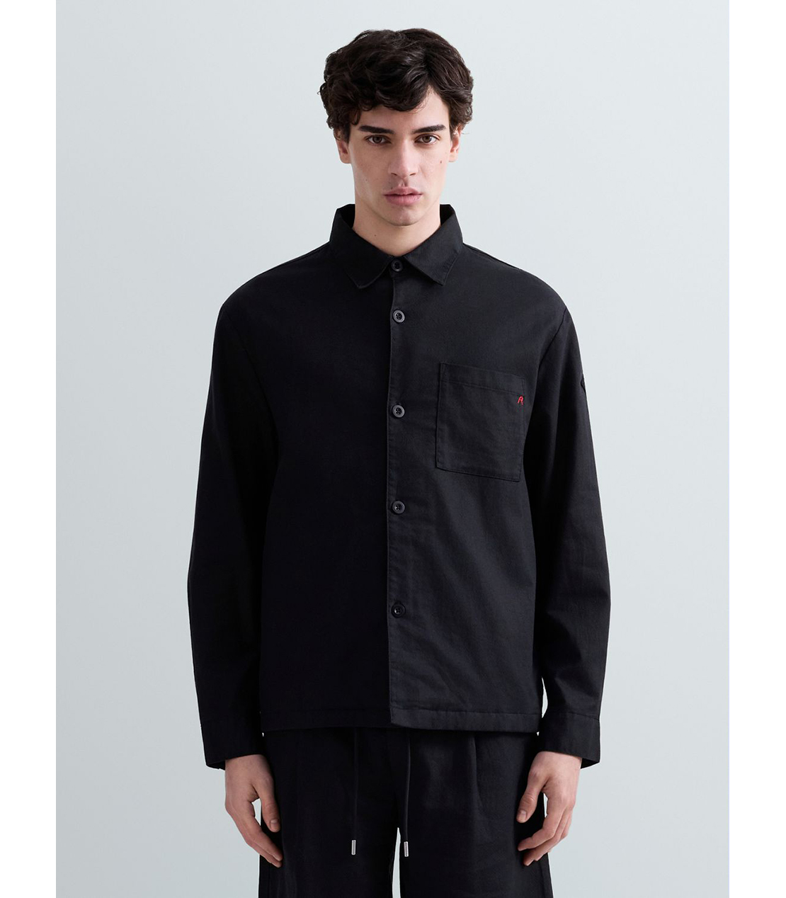 リネンコットンツイルオーバーシャツ